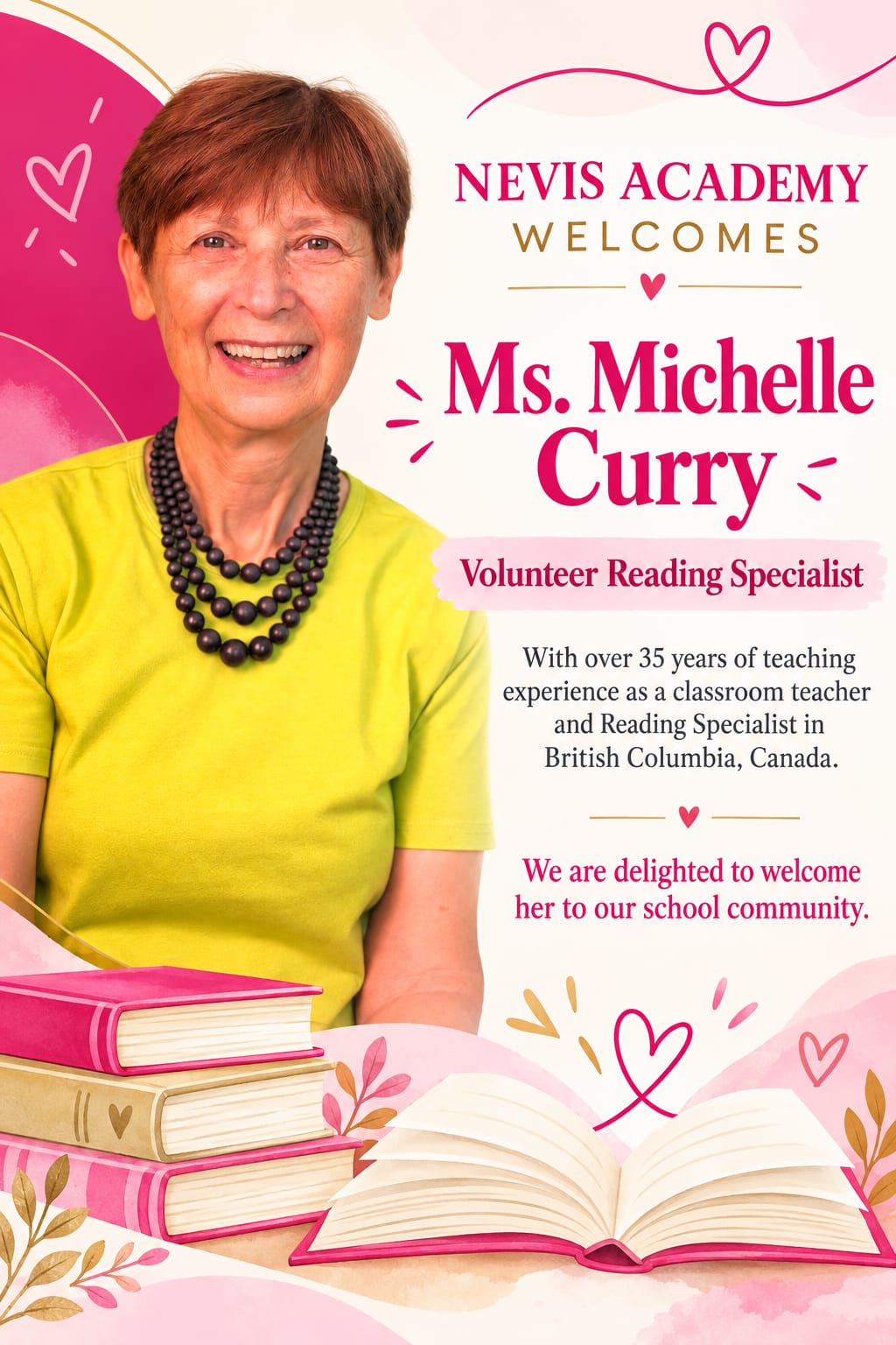 Ms Michelle Curry is a new reading specialist at the school.